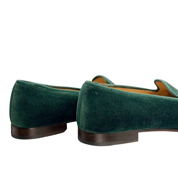 Stubbs and Wootton Green Jolly Roger Skull Embroidered Velvet Slippers Men's 8 - Picture 3 of 7